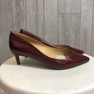 burgundy wide width heels